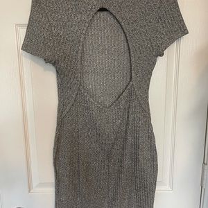 Gray tight fitting dress
